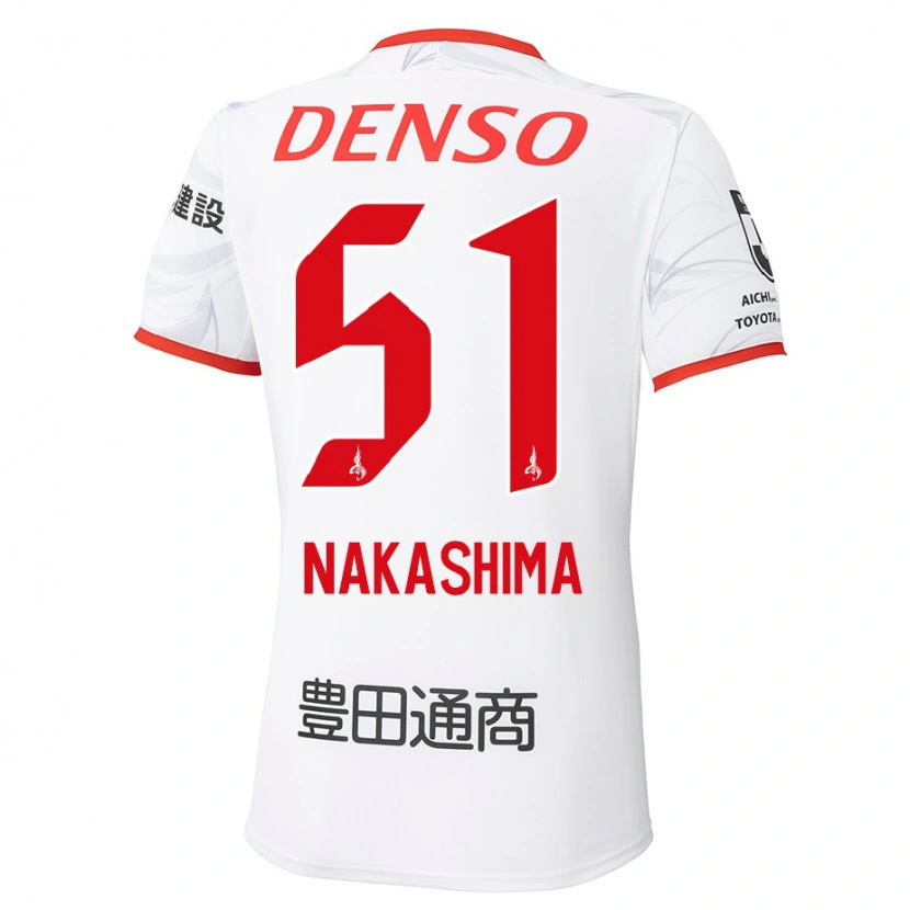 Danxen Mænd Shinichiro Nakashima #51 Rød Gul Udebane Spillertrøjer 2025/26 Trøje T-Shirt