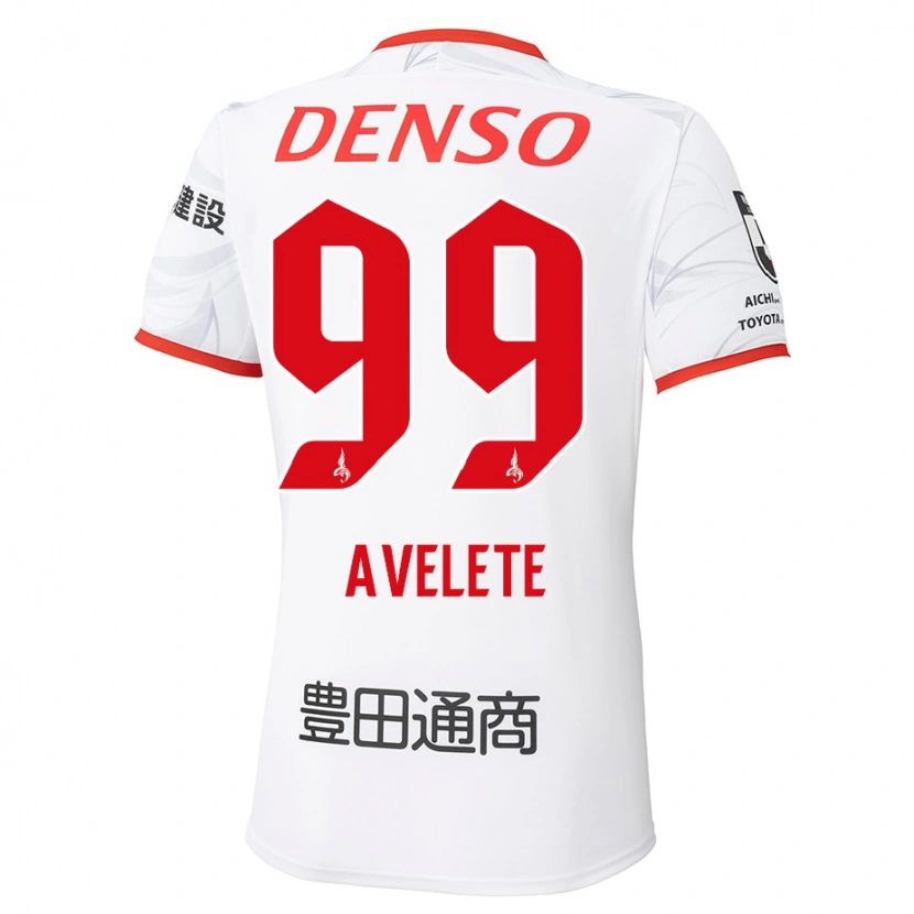 Danxen Mænd Yves Avelete #99 Rød Gul Udebane Spillertrøjer 2025/26 Trøje T-Shirt