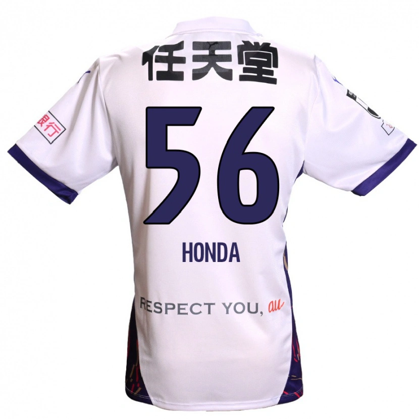 Danxen Mænd Atsushi Honda #56 Lilla Hvid Sort Udebane Spillertrøjer 2025/26 Trøje T-Shirt