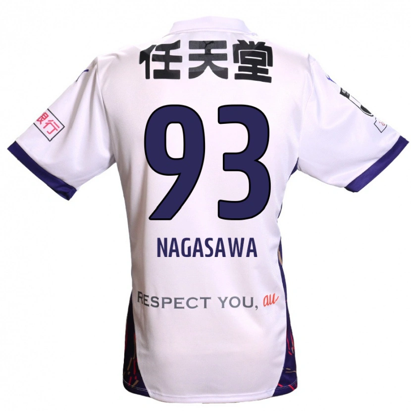 Danxen Mænd Shun Nagasawa #93 Lilla Hvid Sort Udebane Spillertrøjer 2025/26 Trøje T-Shirt