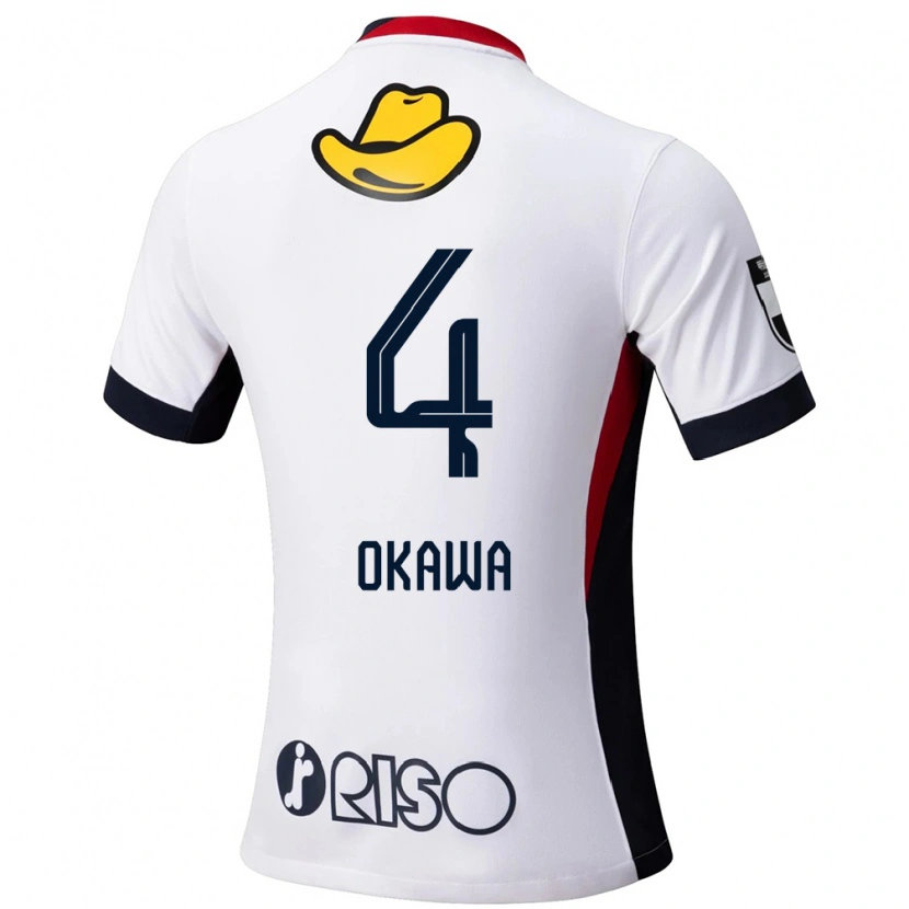 Danxen Mænd Yugo Okawa #4 Rød Sort Udebane Spillertrøjer 2025/26 Trøje T-Shirt