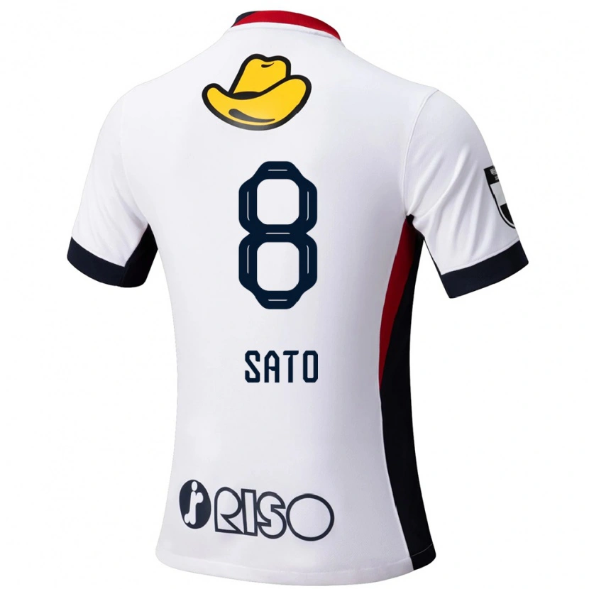 Danxen Mænd Yuto Sato #8 Rød Sort Udebane Spillertrøjer 2025/26 Trøje T-Shirt
