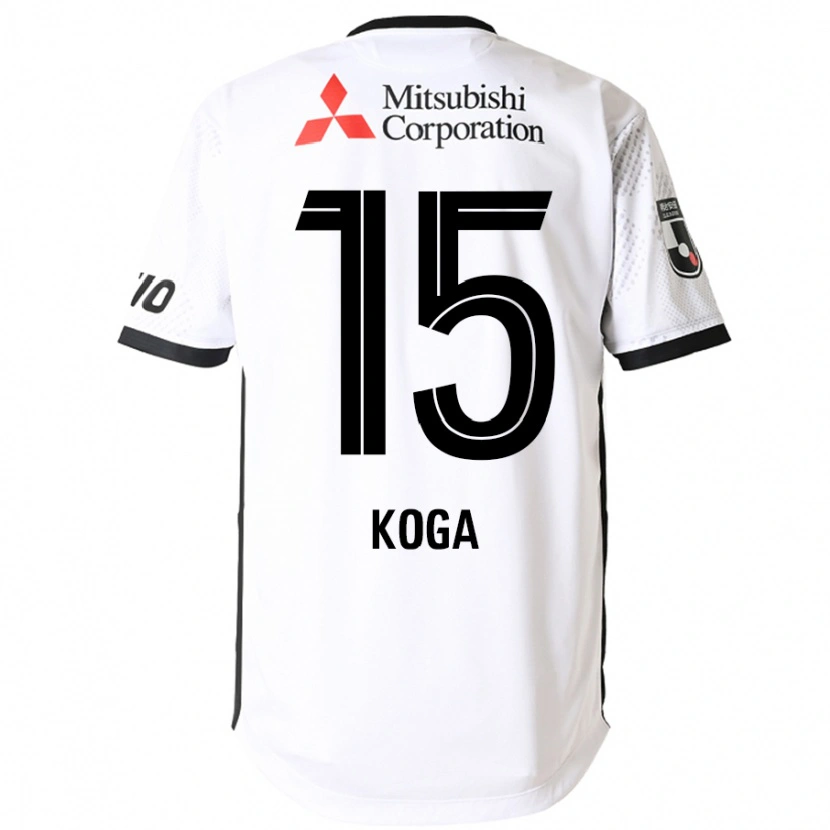 Danxen Mænd Shun Koga #15 Royal Blå Hvid Udebane Spillertrøjer 2025/26 Trøje T-Shirt
