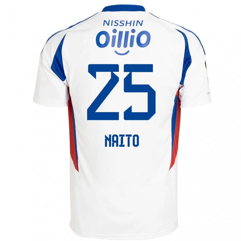 Danxen Mænd Kiyomu Naito #25 Royal Blå Hvid Udebane Spillertrøjer 2025/26 Trøje T-Shirt