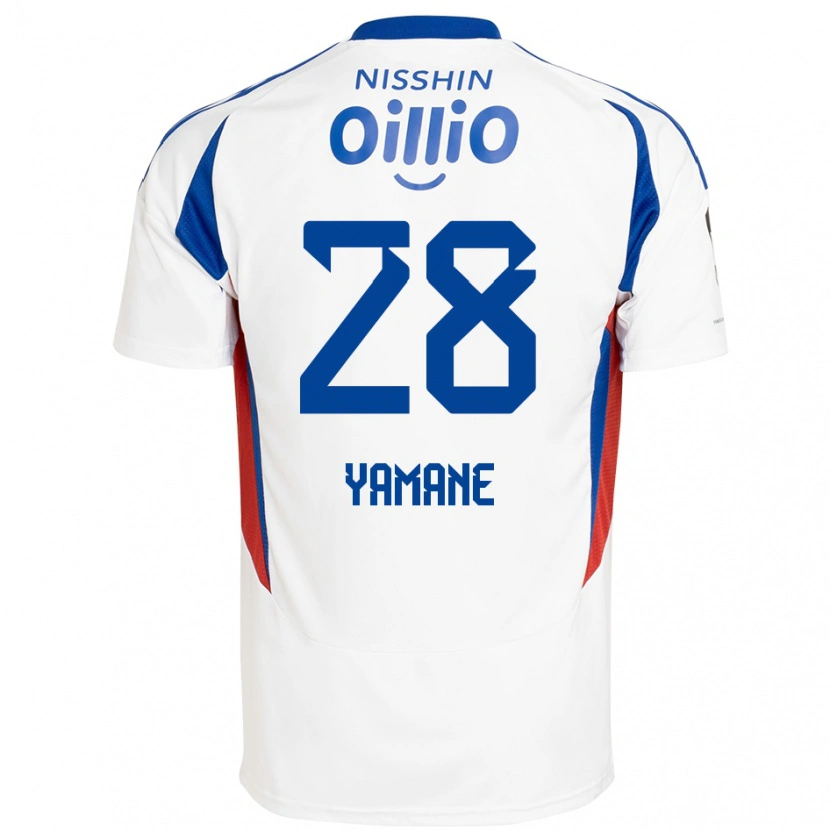 Danxen Mænd Riku Yamane #28 Royal Blå Hvid Udebane Spillertrøjer 2025/26 Trøje T-Shirt