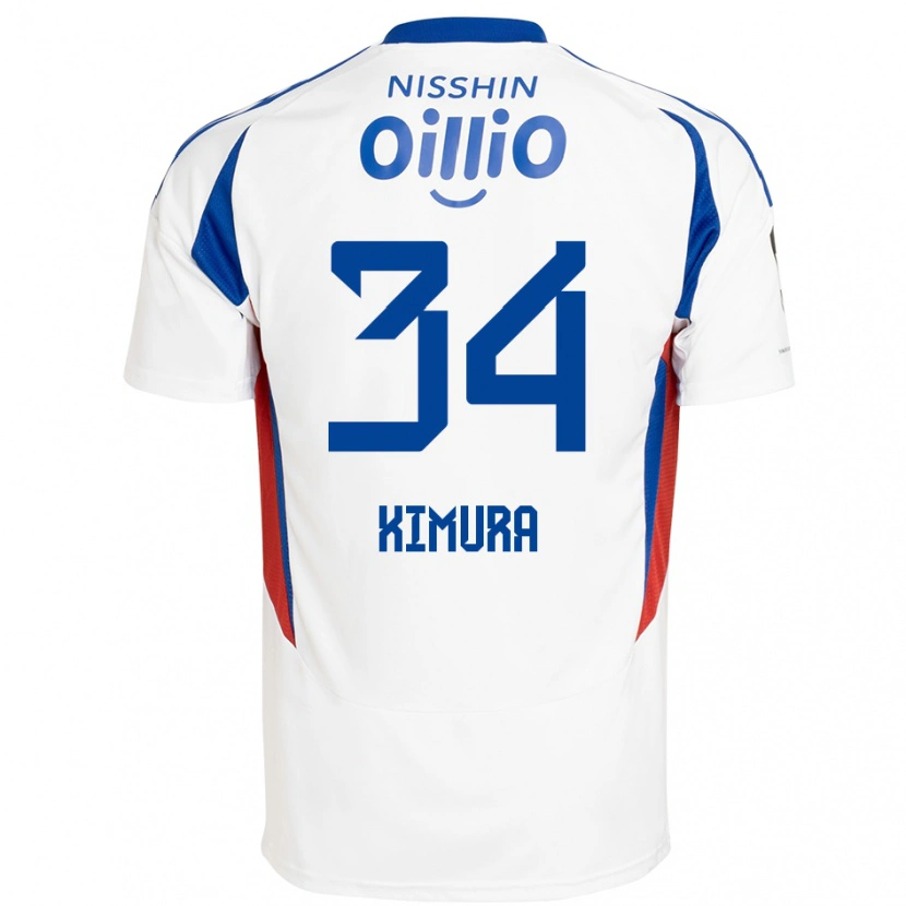 Danxen Mænd Takuto Kimura #34 Royal Blå Hvid Udebane Spillertrøjer 2025/26 Trøje T-Shirt
