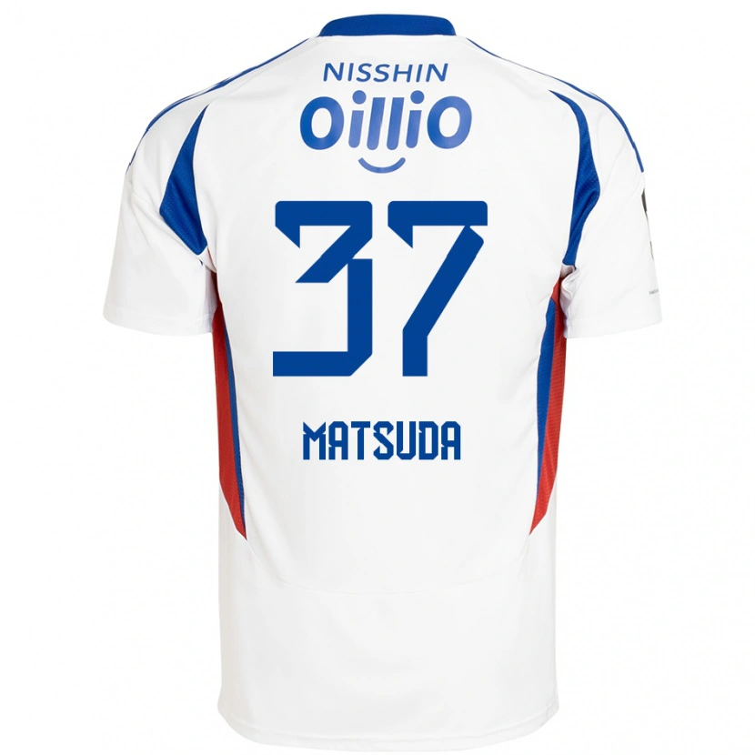 Danxen Mænd Eitaro Matsuda #37 Royal Blå Hvid Udebane Spillertrøjer 2025/26 Trøje T-Shirt