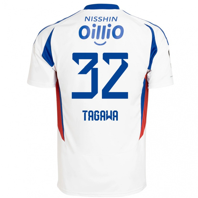Danxen Mænd Tomoki Tagawa #32 Royal Blå Hvid Udebane Spillertrøjer 2025/26 Trøje T-Shirt