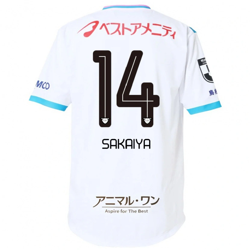 Danxen Mænd Keisuke Sakaiya #14 Blå Pink Udebane Spillertrøjer 2025/26 Trøje T-Shirt