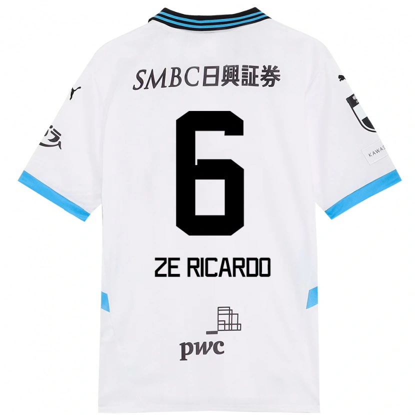 Danxen Mænd Zé Ricardo #6 Himmelblå Sort Udebane Spillertrøjer 2025/26 Trøje T-Shirt