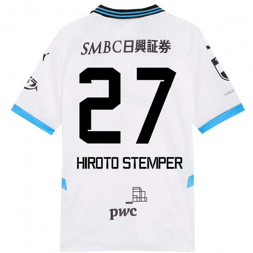 Danxen Mænd Luka Hiroto Stemper #27 Himmelblå Sort Udebane Spillertrøjer 2025/26 Trøje T-Shirt