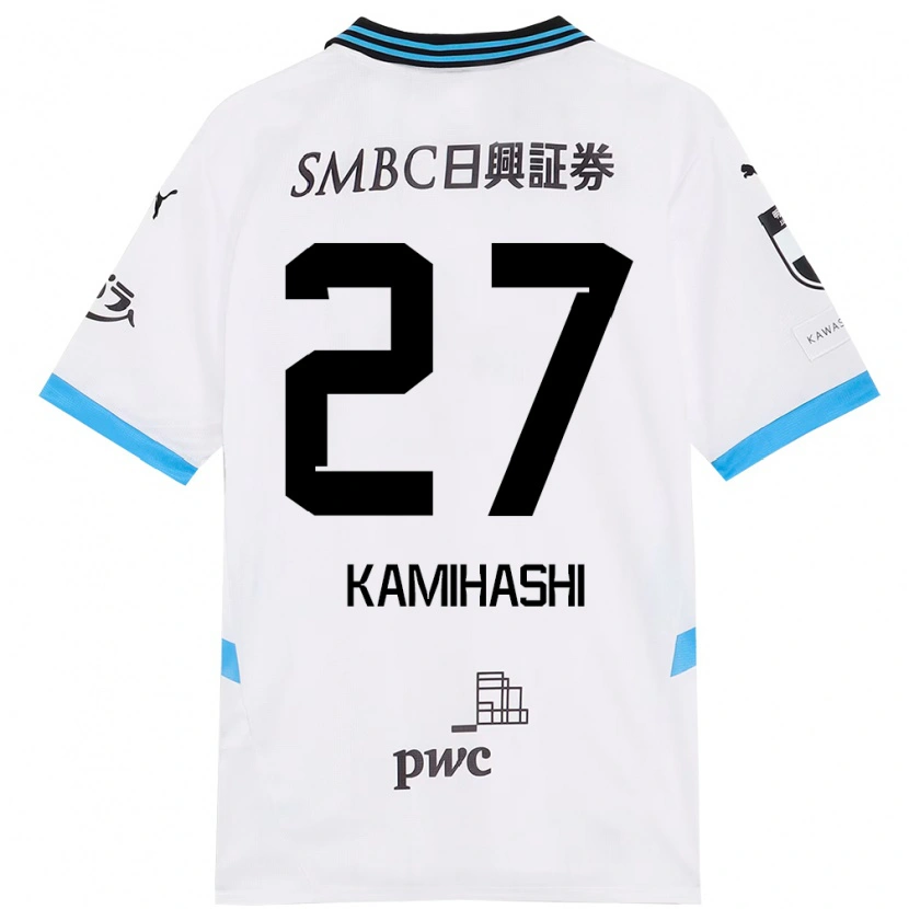 Danxen Mænd Ryota Kamihashi #27 Himmelblå Sort Udebane Spillertrøjer 2025/26 Trøje T-Shirt