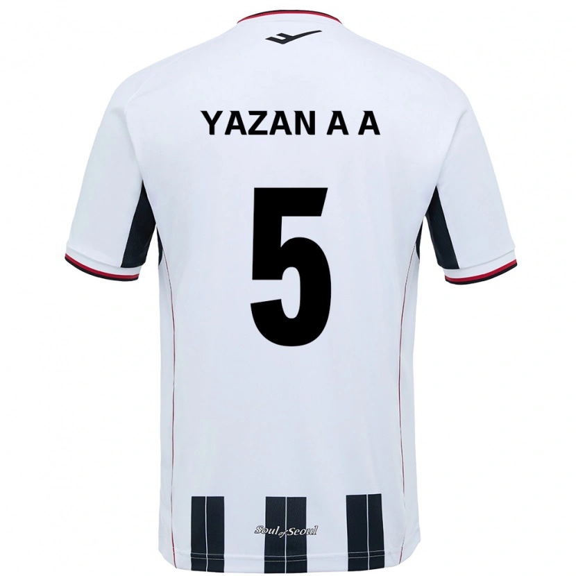 Danxen Mænd Yazan Al-Arab #5 Sort Rød Udebane Spillertrøjer 2025/26 Trøje T-Shirt