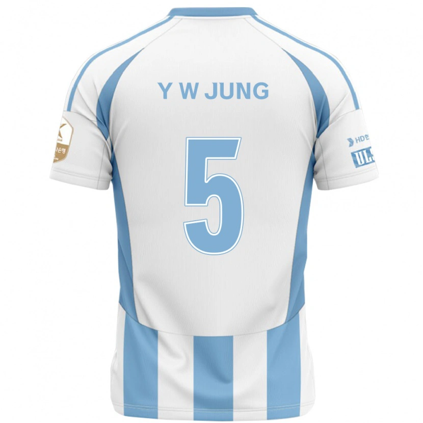 Danxen Mænd Woo-Young Jung #5 Royal Blå Gul Udebane Spillertrøjer 2025/26 Trøje T-Shirt