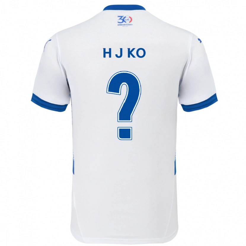 Danxen Mænd Jong-Hyun Ko #0 Royal Blå Hvid Udebane Spillertrøjer 2025/26 Trøje T-Shirt