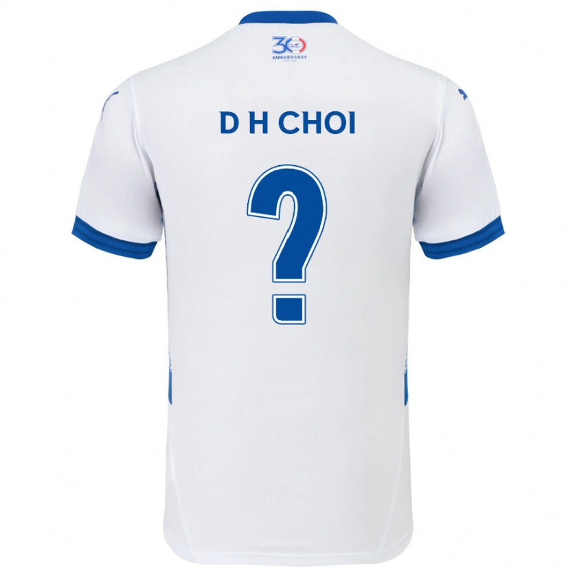 Danxen Mænd Da-Hun Choi #0 Royal Blå Hvid Udebane Spillertrøjer 2025/26 Trøje T-Shirt