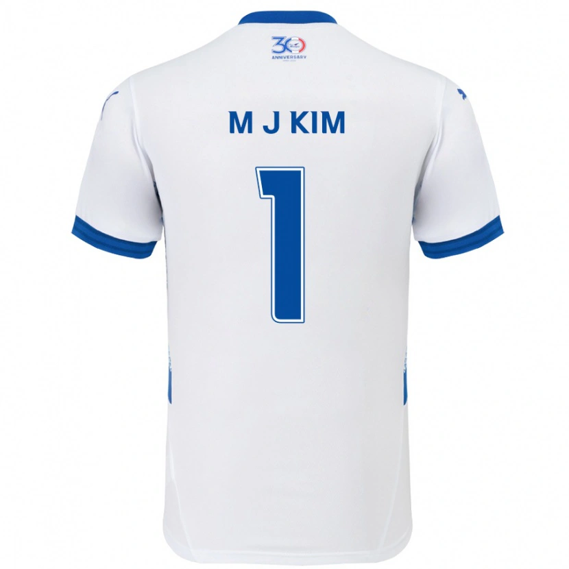 Danxen Mænd Min-Jun Kim #1 Royal Blå Hvid Udebane Spillertrøjer 2025/26 Trøje T-Shirt