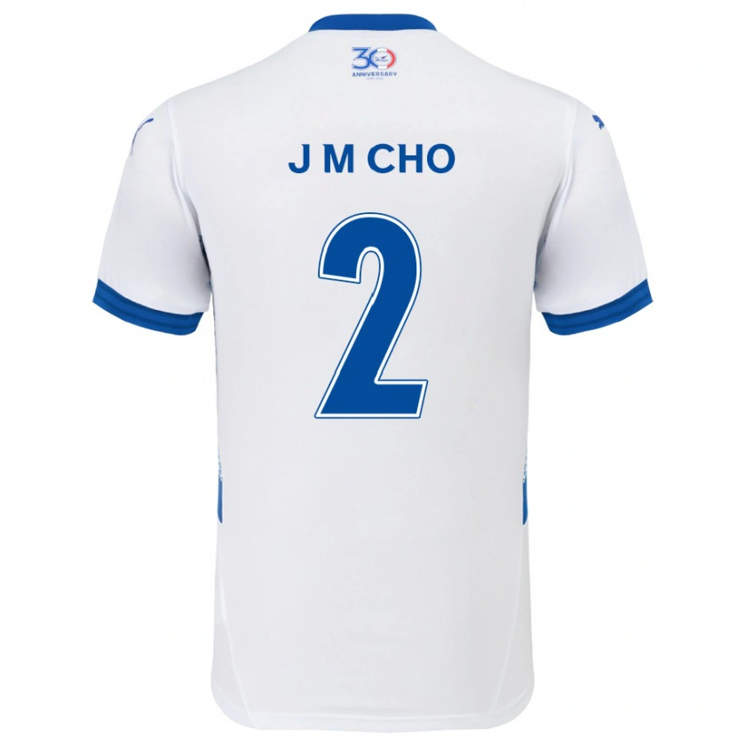 Danxen Mænd Min-Jae Cho #2 Royal Blå Hvid Udebane Spillertrøjer 2025/26 Trøje T-Shirt