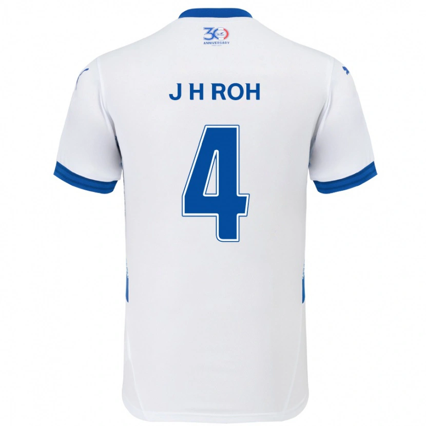 Danxen Mænd Hyun-Jun Roh #4 Royal Blå Hvid Udebane Spillertrøjer 2025/26 Trøje T-Shirt