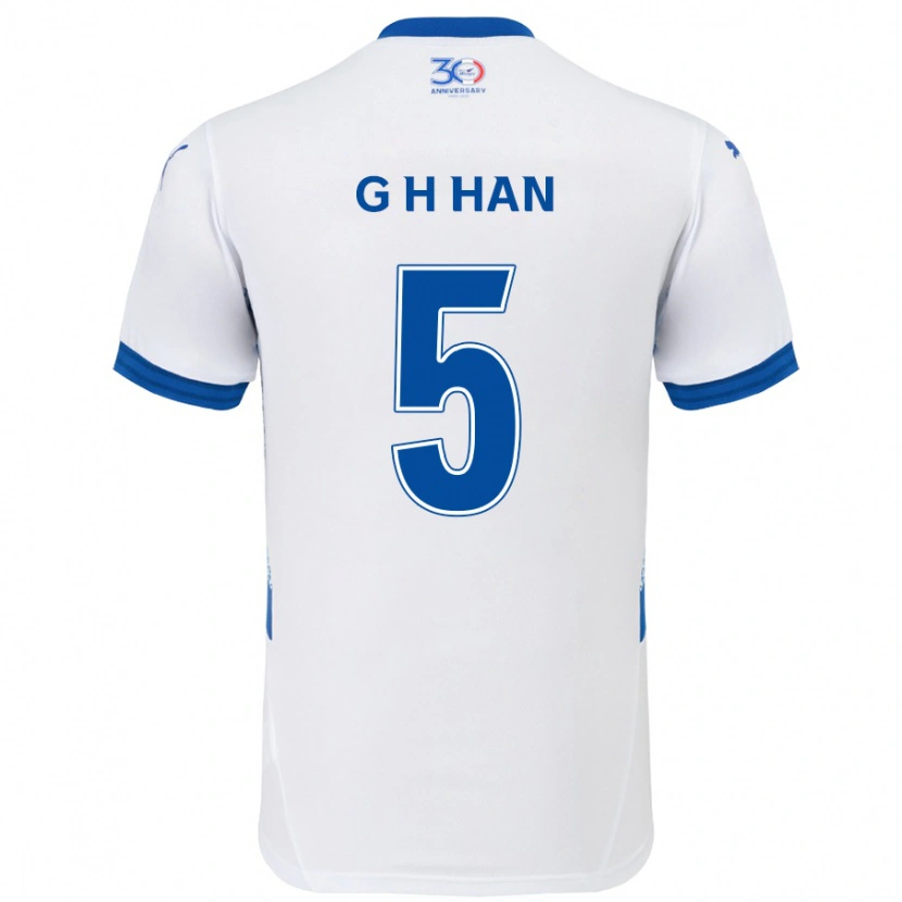 Danxen Mænd Ho-Gang Han #5 Royal Blå Hvid Udebane Spillertrøjer 2025/26 Trøje T-Shirt