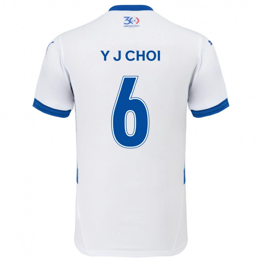Danxen Mænd Young-Jun Choi #6 Royal Blå Hvid Udebane Spillertrøjer 2025/26 Trøje T-Shirt