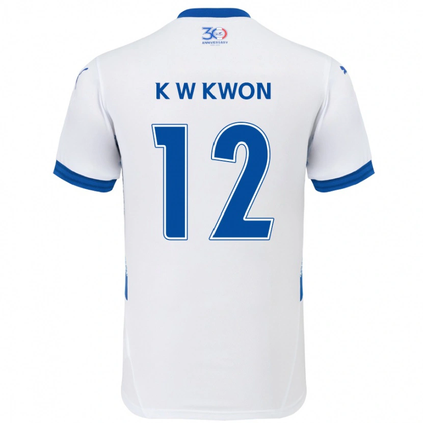 Danxen Mænd Wan-Kyu Kwon #12 Royal Blå Hvid Udebane Spillertrøjer 2025/26 Trøje T-Shirt