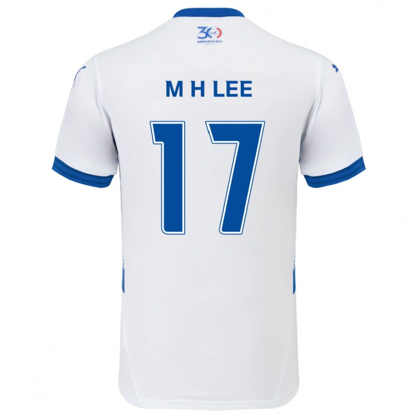 Danxen Mænd Min-Hyuk Lee #17 Royal Blå Hvid Udebane Spillertrøjer 2025/26 Trøje T-Shirt