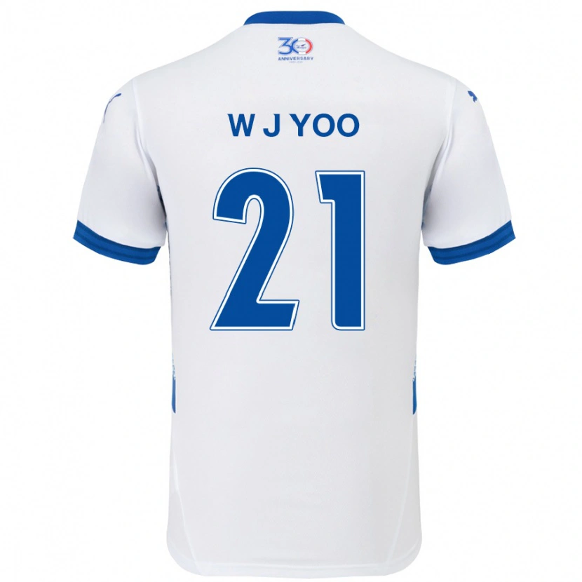 Danxen Mænd Jin-Wook Yoo #21 Royal Blå Hvid Udebane Spillertrøjer 2025/26 Trøje T-Shirt