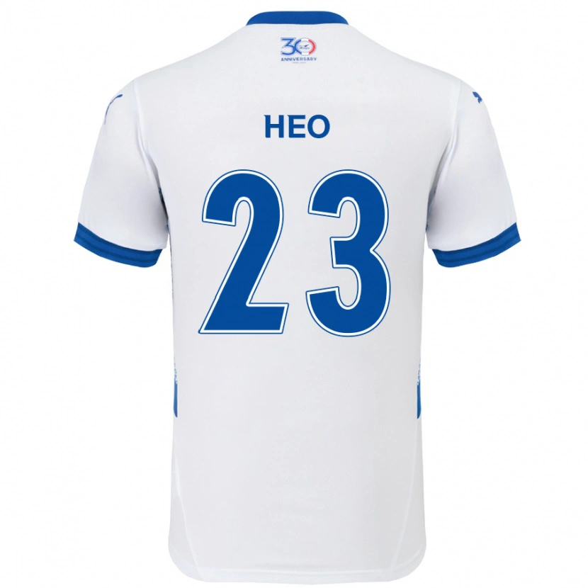 Danxen Mænd Hwan Heo #23 Royal Blå Hvid Udebane Spillertrøjer 2025/26 Trøje T-Shirt