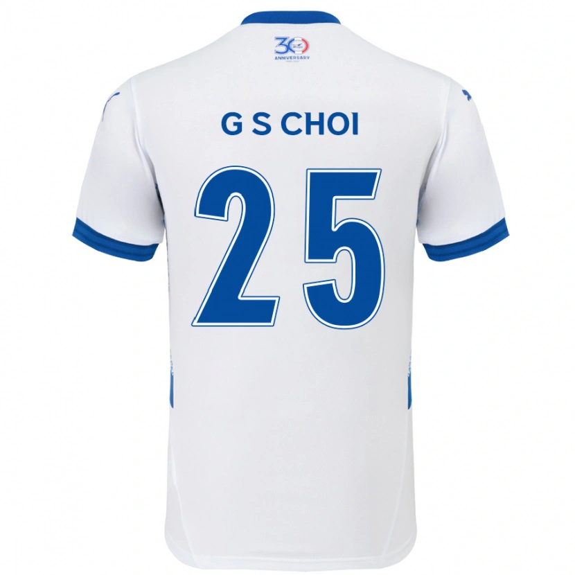 Danxen Mænd Sung-Geun Choi #25 Royal Blå Hvid Udebane Spillertrøjer 2025/26 Trøje T-Shirt