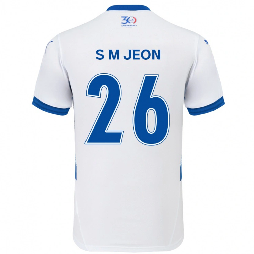 Danxen Mænd Min-Seung Jeon #26 Royal Blå Hvid Udebane Spillertrøjer 2025/26 Trøje T-Shirt
