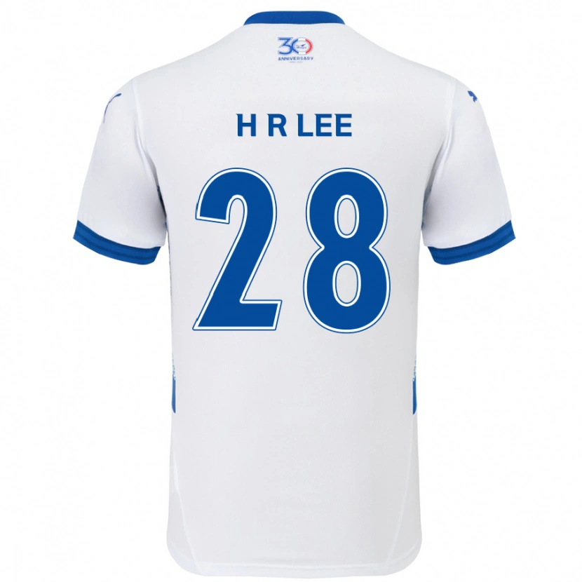 Danxen Mænd Heun-Ryoul Lee #28 Royal Blå Hvid Udebane Spillertrøjer 2025/26 Trøje T-Shirt