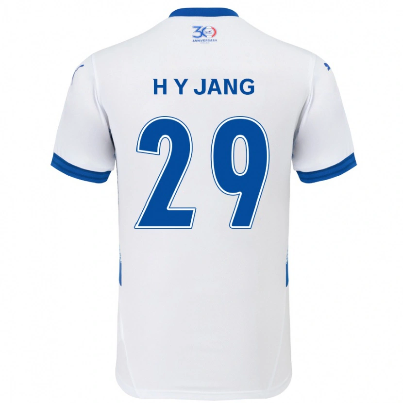 Danxen Mænd Yo-Han Jang #29 Royal Blå Hvid Udebane Spillertrøjer 2025/26 Trøje T-Shirt