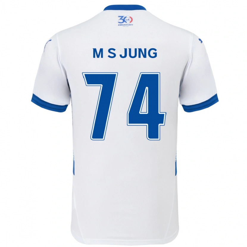 Danxen Mænd Sung-Min Jung #74 Royal Blå Hvid Udebane Spillertrøjer 2025/26 Trøje T-Shirt