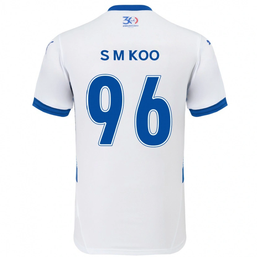 Danxen Mænd Min-Seo Koo #96 Royal Blå Hvid Udebane Spillertrøjer 2025/26 Trøje T-Shirt