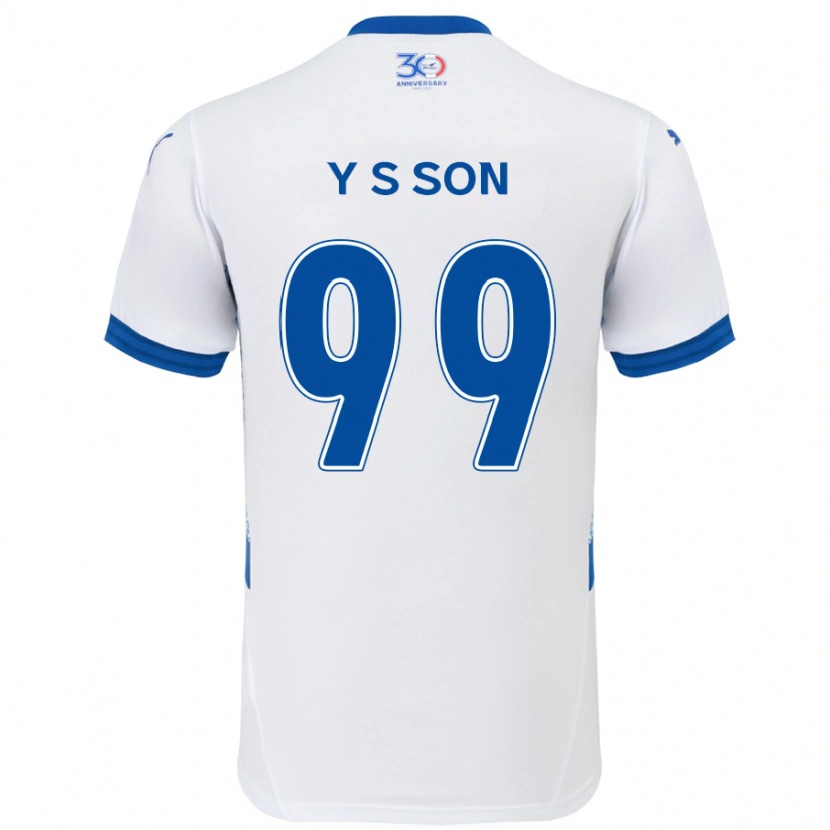 Danxen Mænd Suk-Yong Son #99 Royal Blå Hvid Udebane Spillertrøjer 2025/26 Trøje T-Shirt