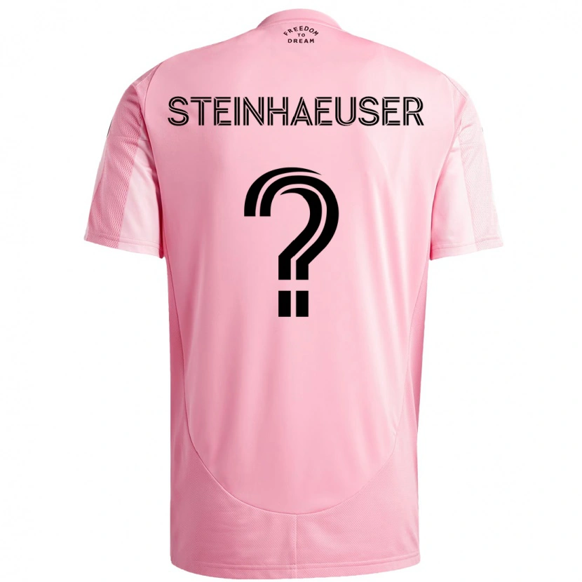 Danxen Kvinder Marcus Steinhaeuser #0 Sort Pink Hjemmebane Spillertrøjer 2025/26 Trøje T-Shirt