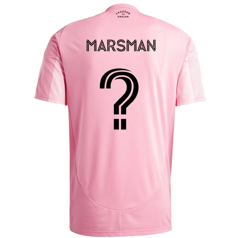Danxen Kvinder Nick Marsman #0 Sort Pink Hjemmebane Spillertrøjer 2025/26 Trøje T-Shirt