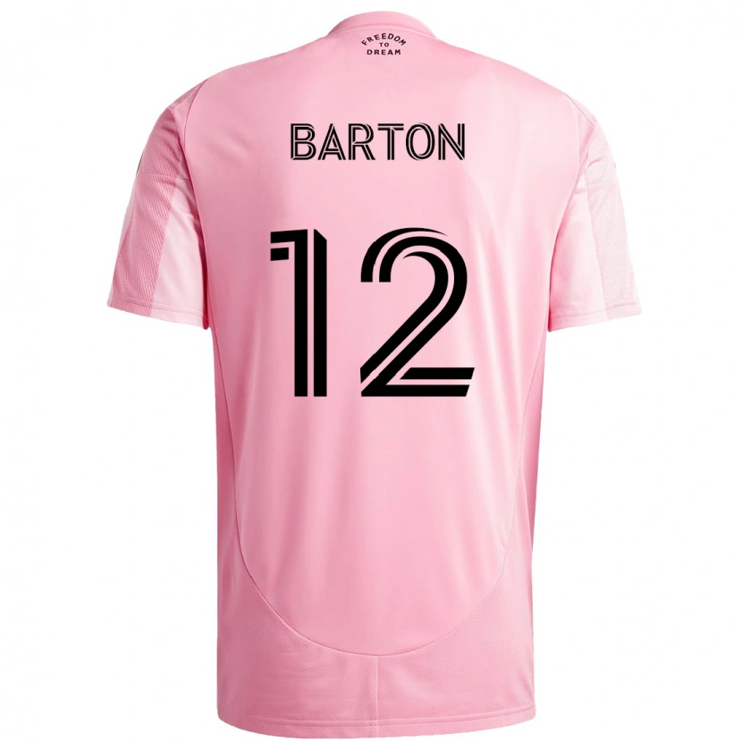 Danxen Kvinder Tye Barton #12 Sort Pink Hjemmebane Spillertrøjer 2025/26 Trøje T-Shirt