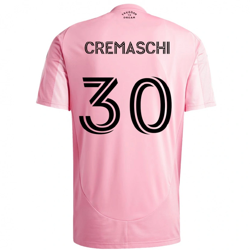 Danxen Kvinder Benja Cremaschi #30 Sort Pink Hjemmebane Spillertrøjer 2025/26 Trøje T-Shirt