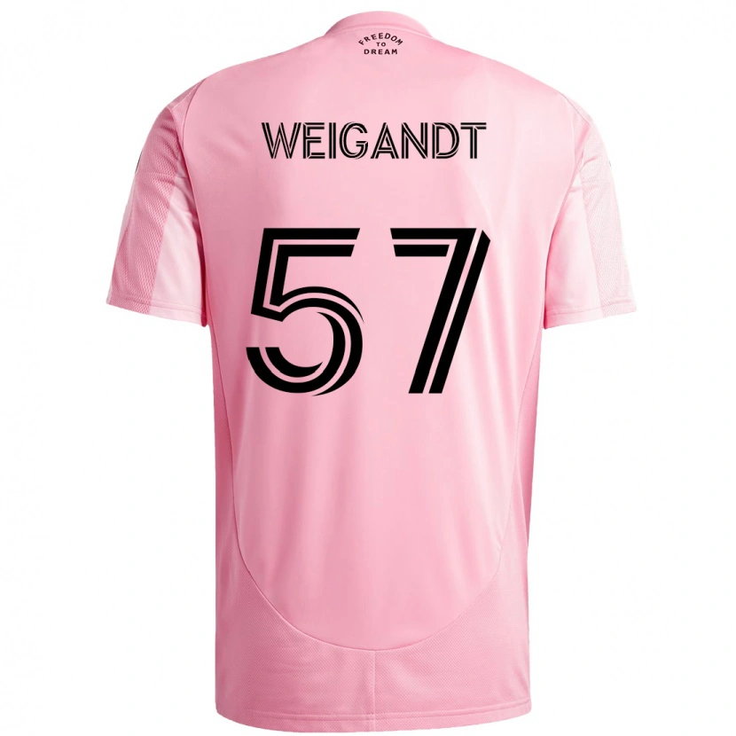 Danxen Kvinder Marcelo Weigandt #57 Sort Pink Hjemmebane Spillertrøjer 2025/26 Trøje T-Shirt