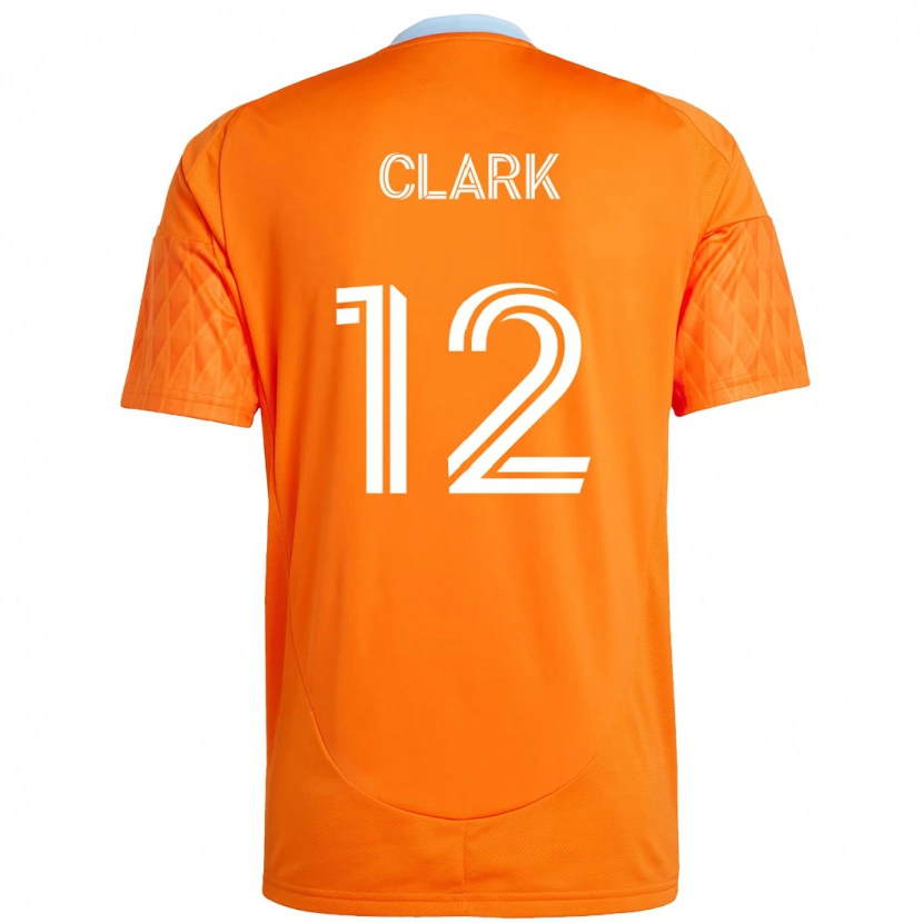 Danxen Kvinder Steve Clark #12 Lilla Orange Hjemmebane Spillertrøjer 2025/26 Trøje T-Shirt