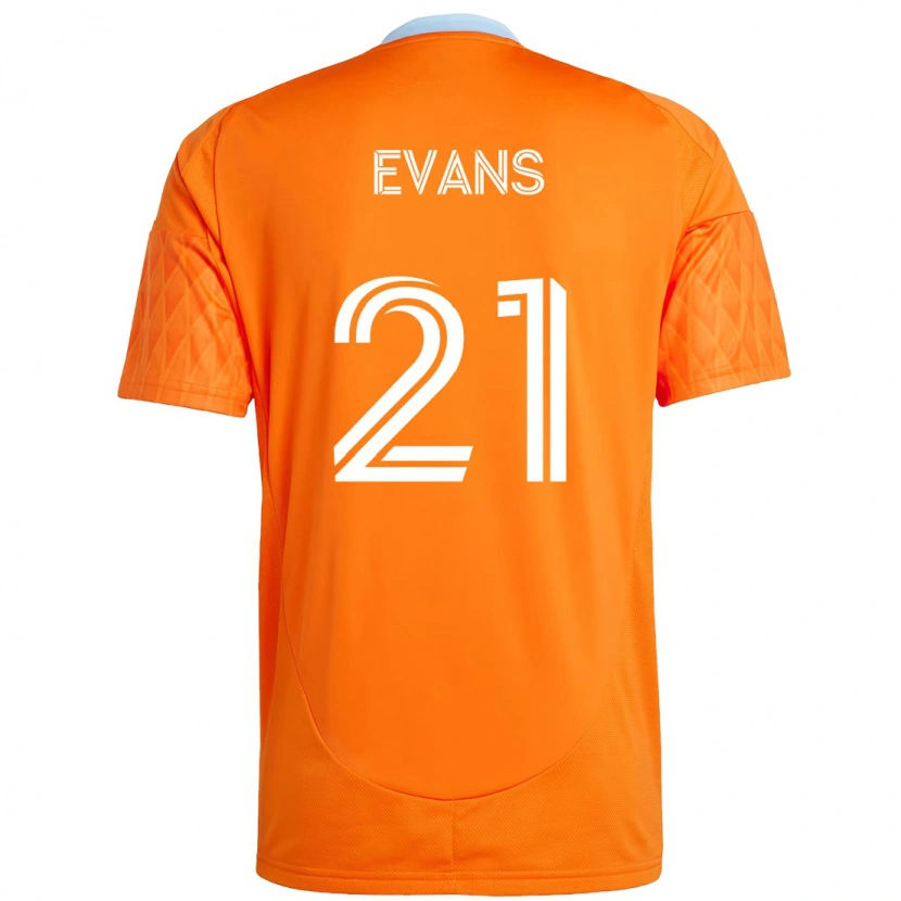 Danxen Kvinder Jacob Evans #21 Lilla Orange Hjemmebane Spillertrøjer 2025/26 Trøje T-Shirt