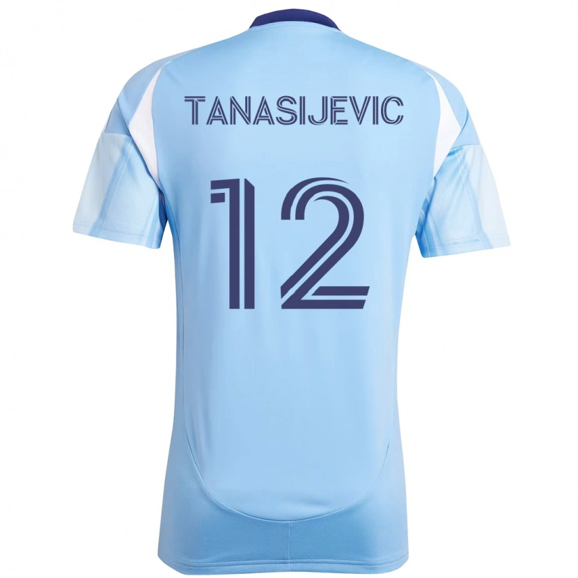 Danxen Kvinder Strahinja Tanasijević #12 Sort Blå Orange Hjemmebane Spillertrøjer 2025/26 Trøje T-Shirt