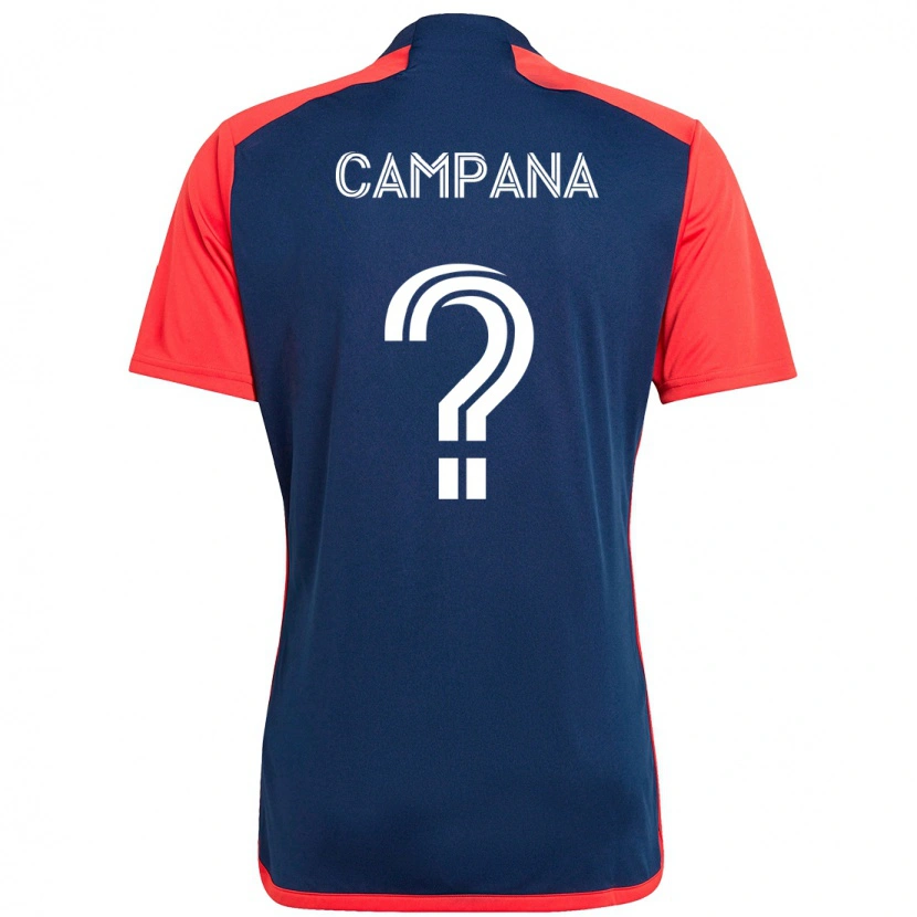 Danxen Kvinder Leonardo Campana #0 Hvid Blå Hjemmebane Spillertrøjer 2025/26 Trøje T-Shirt
