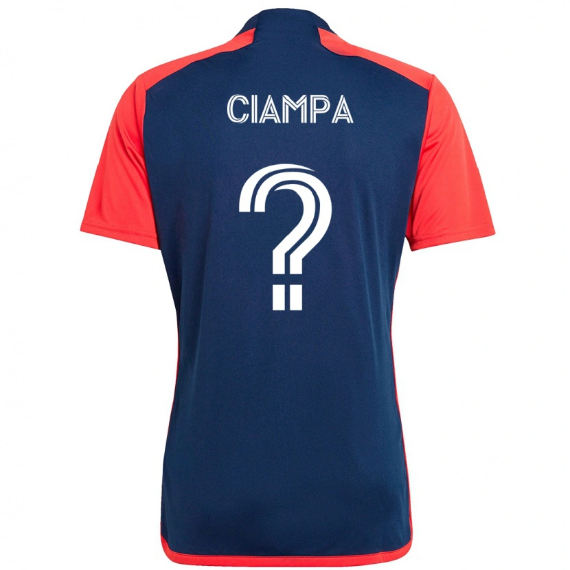 Danxen Kvinder Giuseppe Ciampa #0 Hvid Blå Hjemmebane Spillertrøjer 2025/26 Trøje T-Shirt