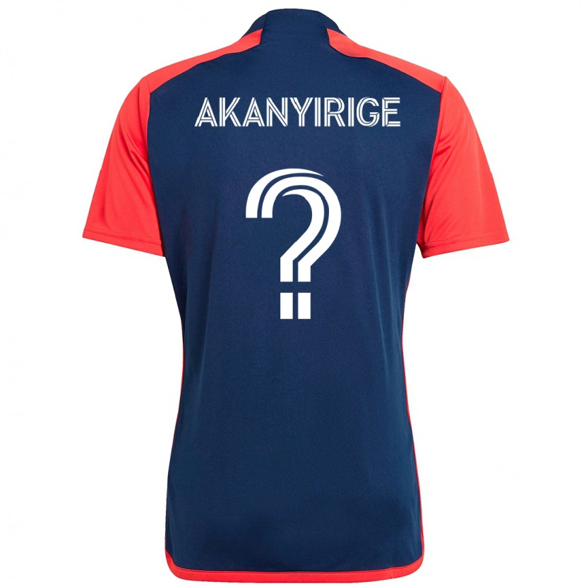 Danxen Kvinder Jacob Akanyirige #0 Hvid Blå Hjemmebane Spillertrøjer 2025/26 Trøje T-Shirt