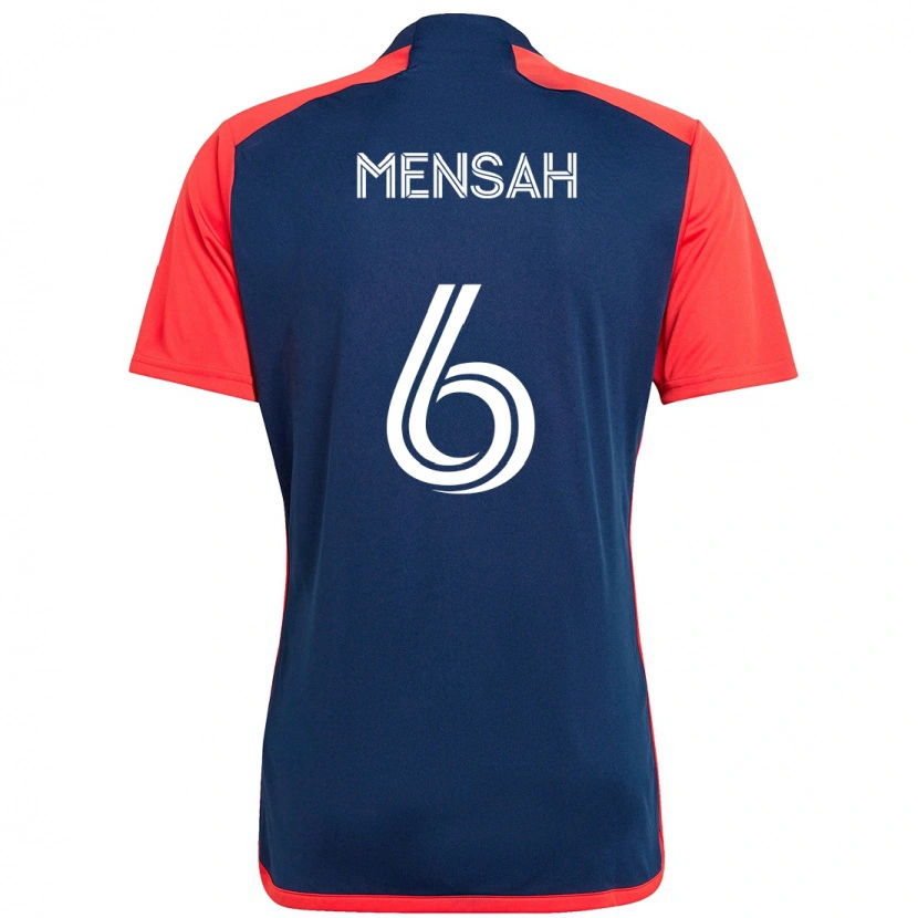 Danxen Kvinder Jonathan Mensah #6 Hvid Blå Hjemmebane Spillertrøjer 2025/26 Trøje T-Shirt