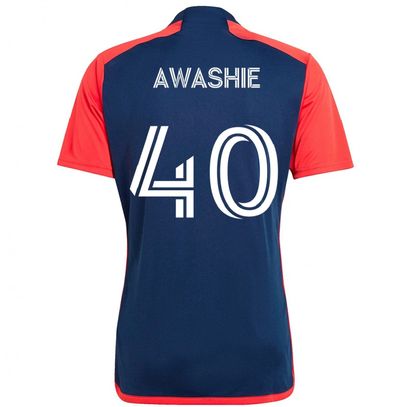 Danxen Kvinder Ben Awashie #40 Hvid Blå Hjemmebane Spillertrøjer 2025/26 Trøje T-Shirt