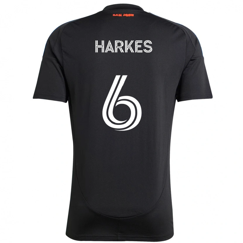 Danxen Kvinder Ian Harkes #6 Hvid Rød Hjemmebane Spillertrøjer 2025/26 Trøje T-Shirt